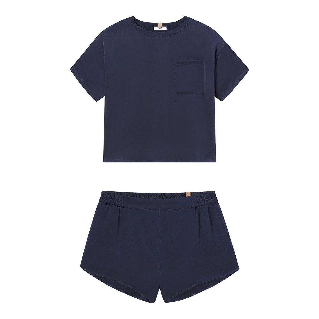 Washable Silk Tee Short Set