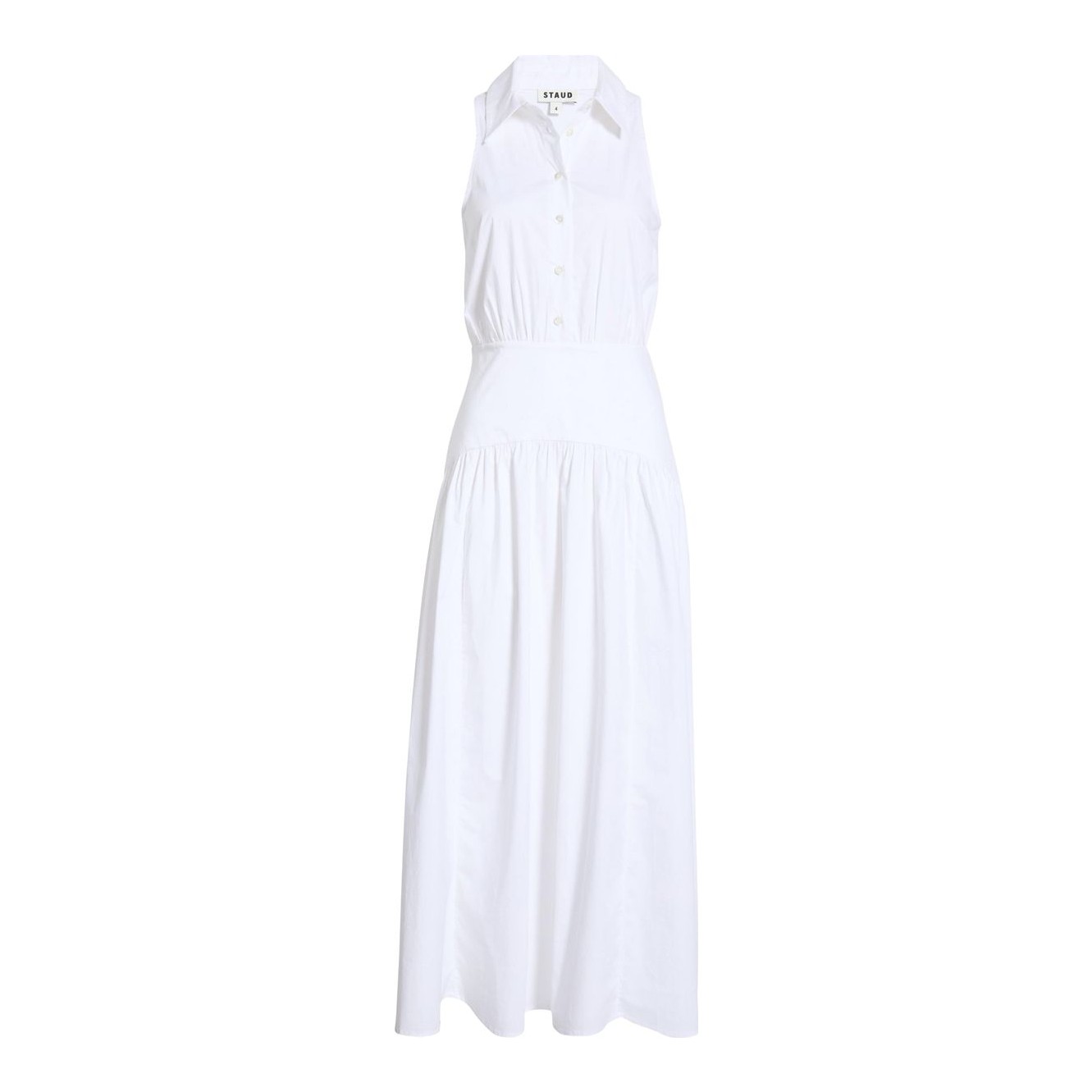 staud romy dress Women's Dress, Huntington Stripe, 16 at Amazon Women's Clothing store is sleeveless Staud, ROMY cotton midi dress,
