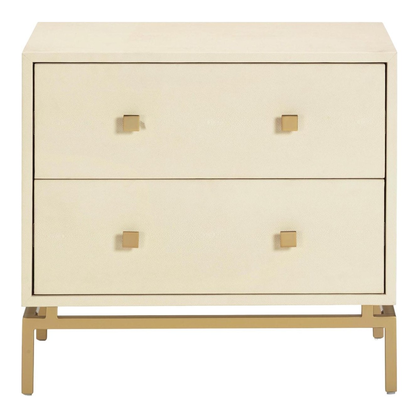Pesce 25" Faux Shagreen 2-Drawer Nightstand