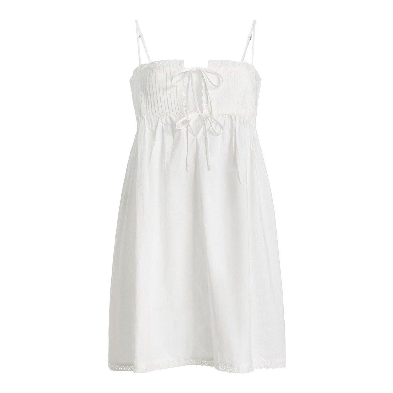 Ciao Lucia | Serra White Embroidered Linen Mini Dress