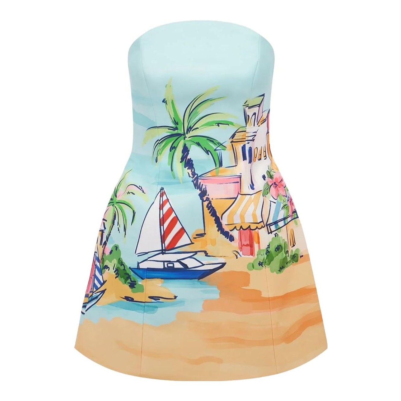 knee length dresses for ladies Ebony Botanical Print Leia Embroidery Mini Dress main image 0