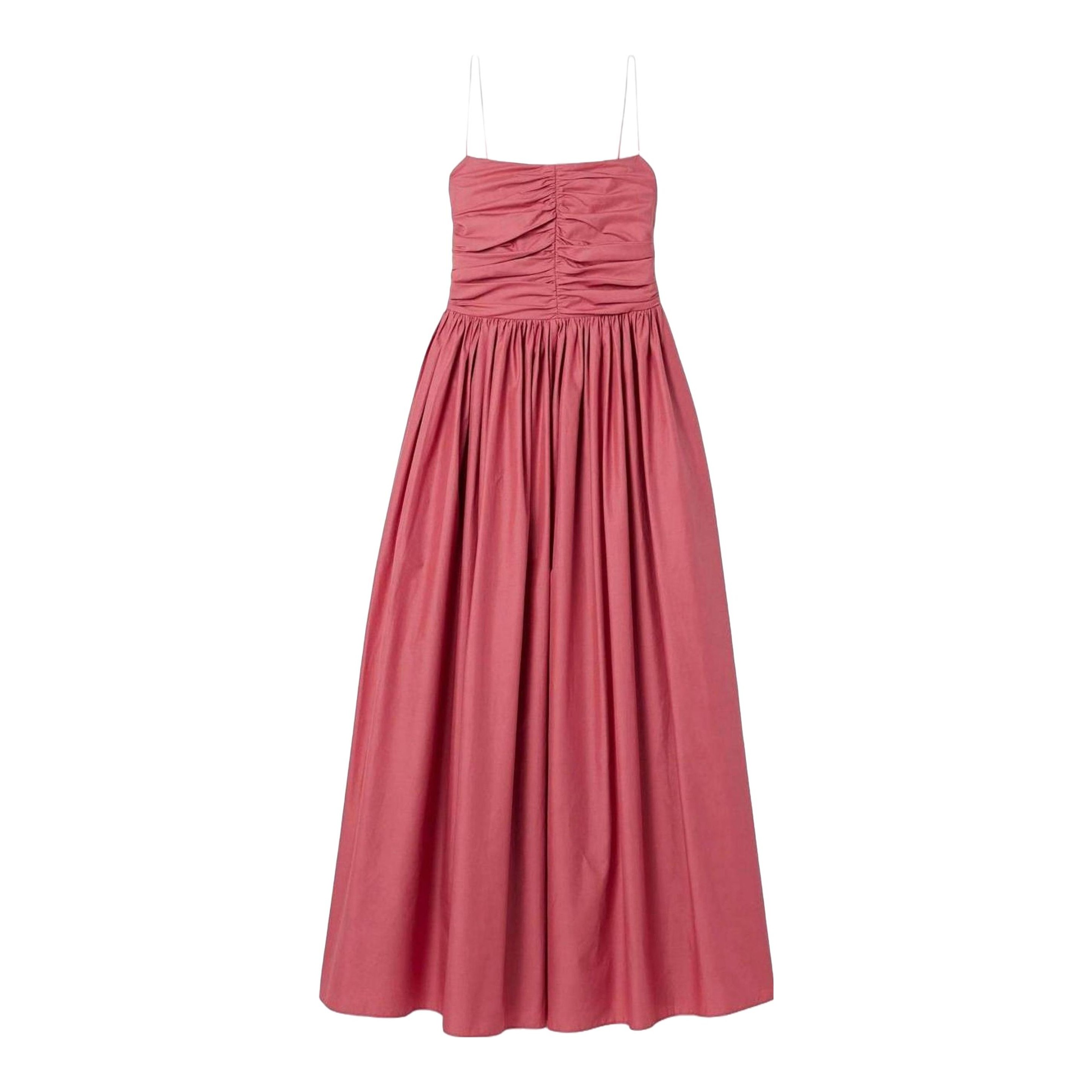matteau gathered drop-waist organic cotton maxi dress Matteau Gathered Drop Waist Dress - Polka Dot - Tomato main image 0