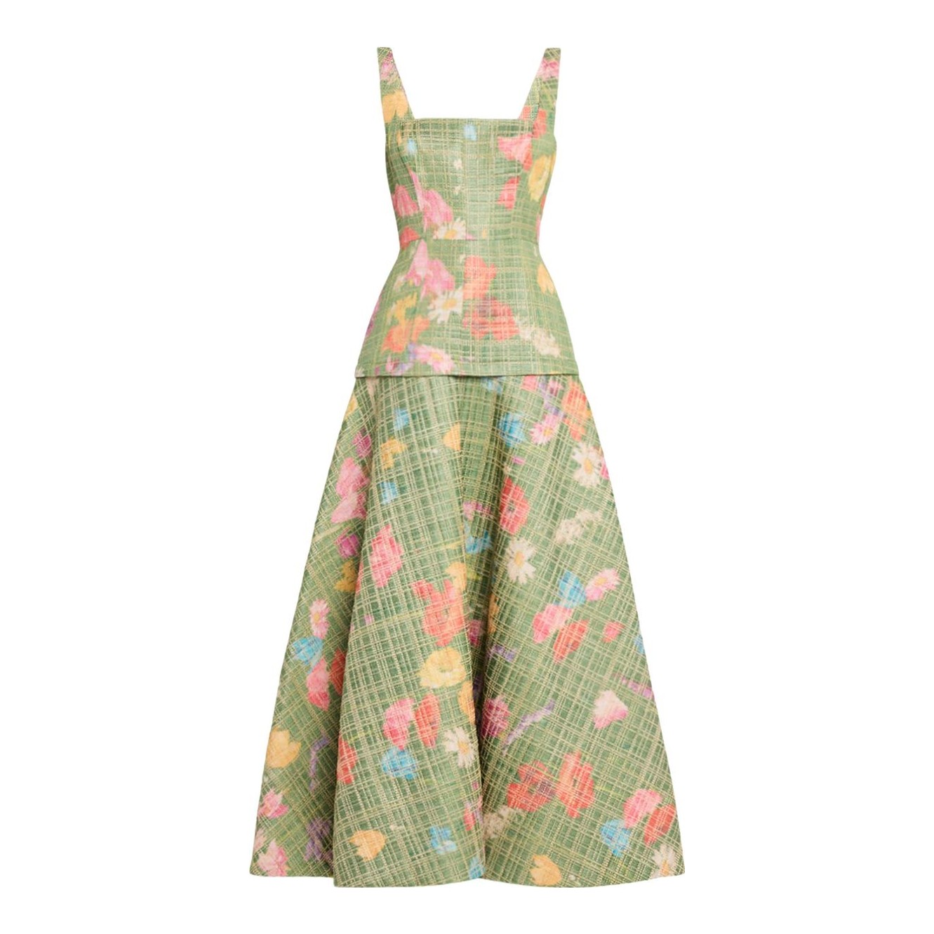 green emerald velvet dress Keeley Strapless Dress In Green Roses Marble Print
