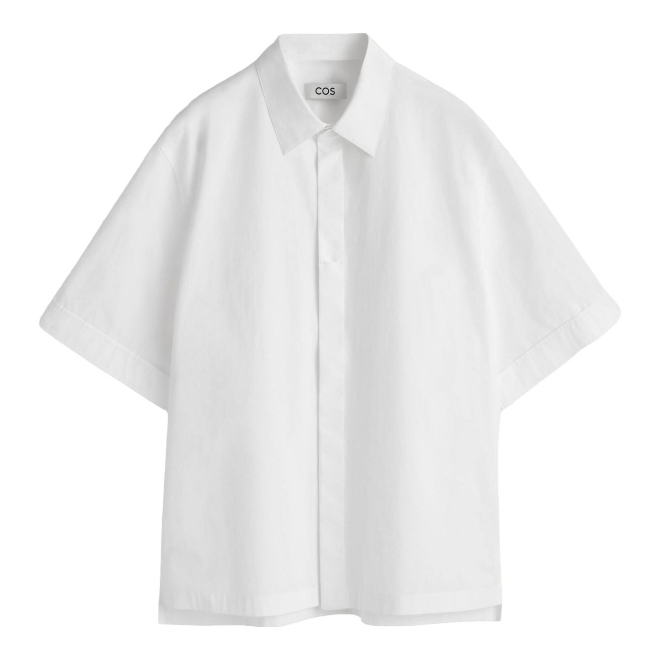 Tailored Short-Sleeved Cotton Shirt