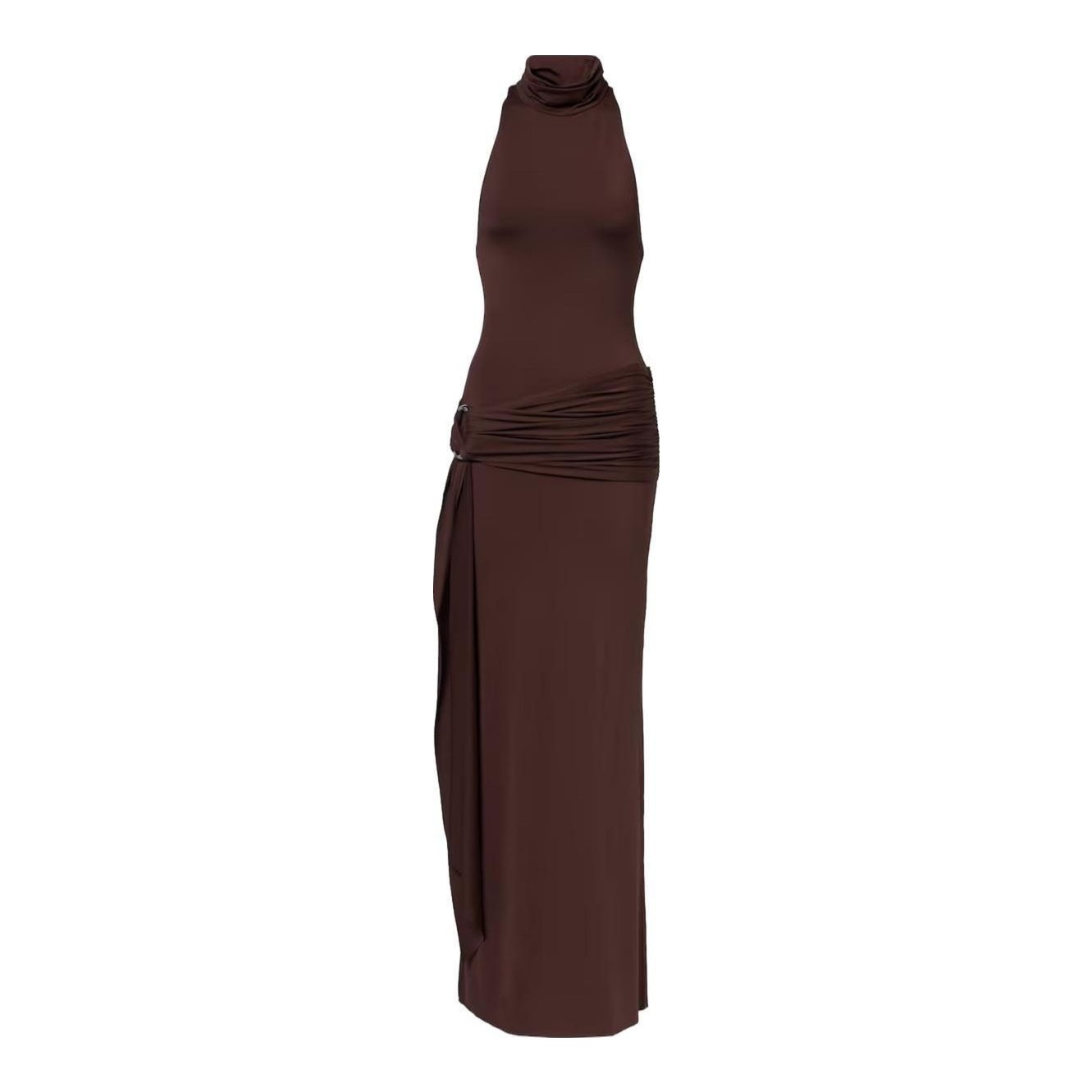 knee length dresses for ladies MISTICA MIDI DRESS IN HOT PINK SILK CHIFFON  DE LA VALI OFFICIAL