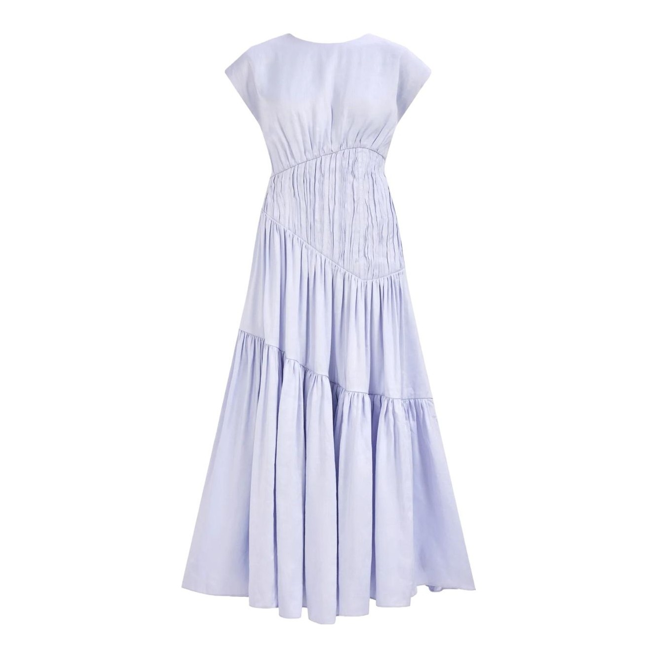Aje | Agatha Knotted Gathered Cotton Poplin Midi Dress
