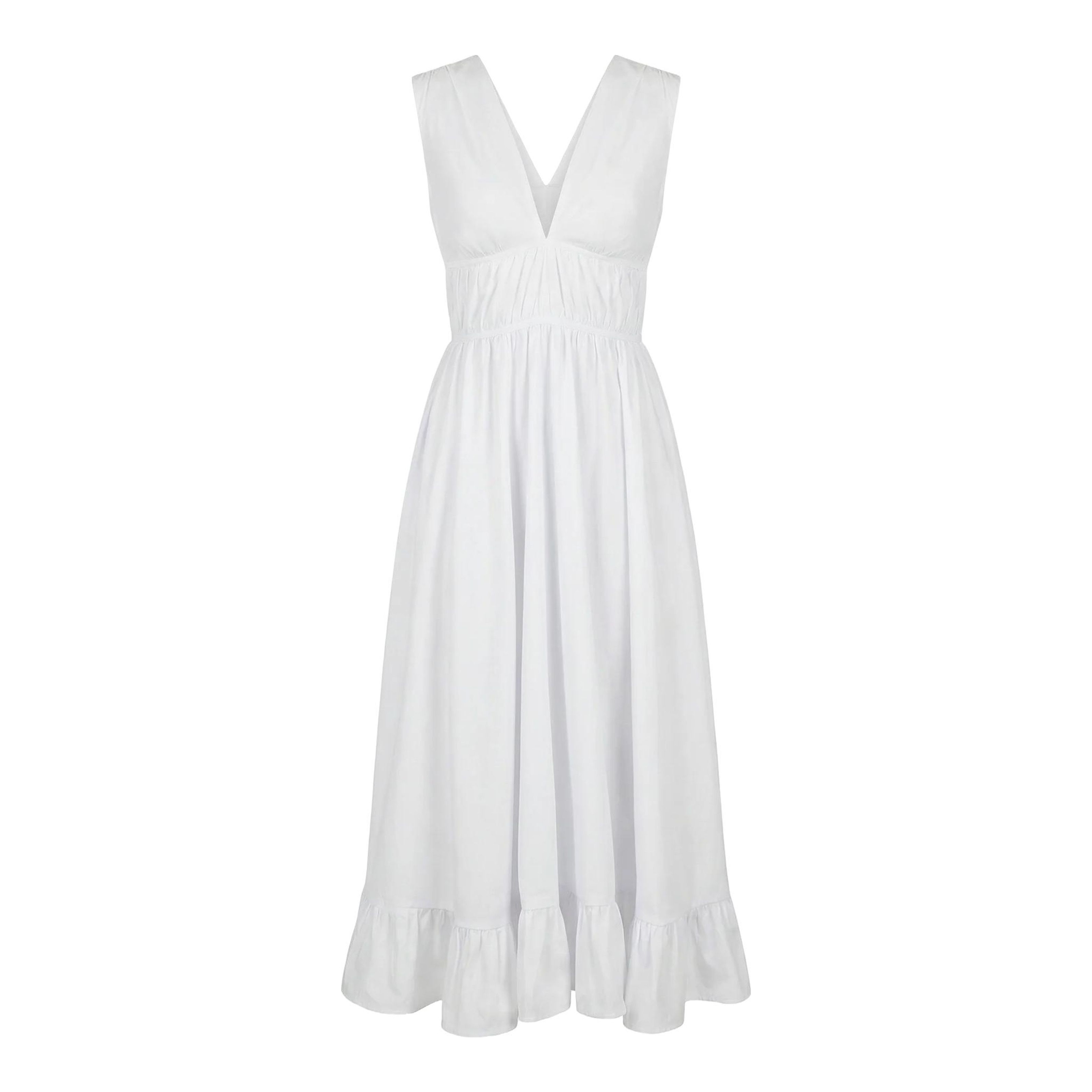 emmelina sleeveless stretch poplin midi dress House OF CB Emmelina Sleeveless Stretch Poplin Midi Dress in White at Nordstrom, Size Small