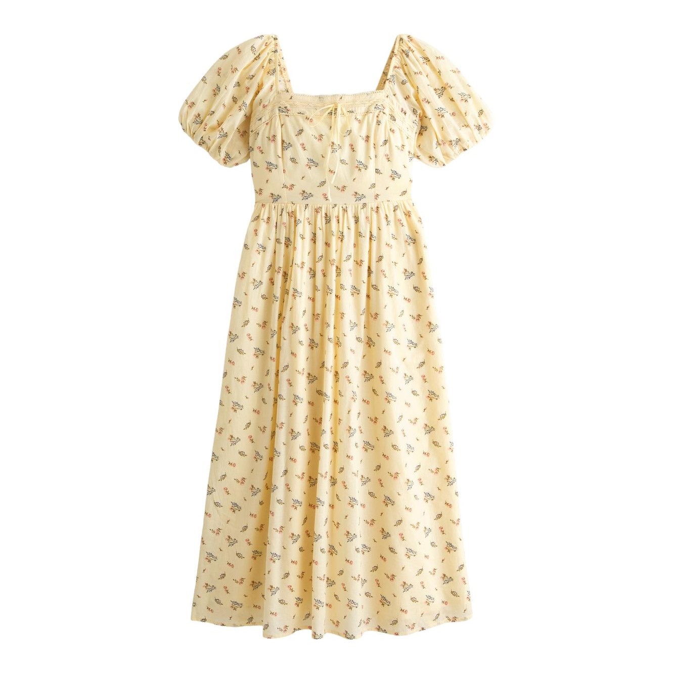 emerson poplin puff sleeve midi dress cream floral Abercrombie Emerson Dress Review: Is It Worth the Hype?