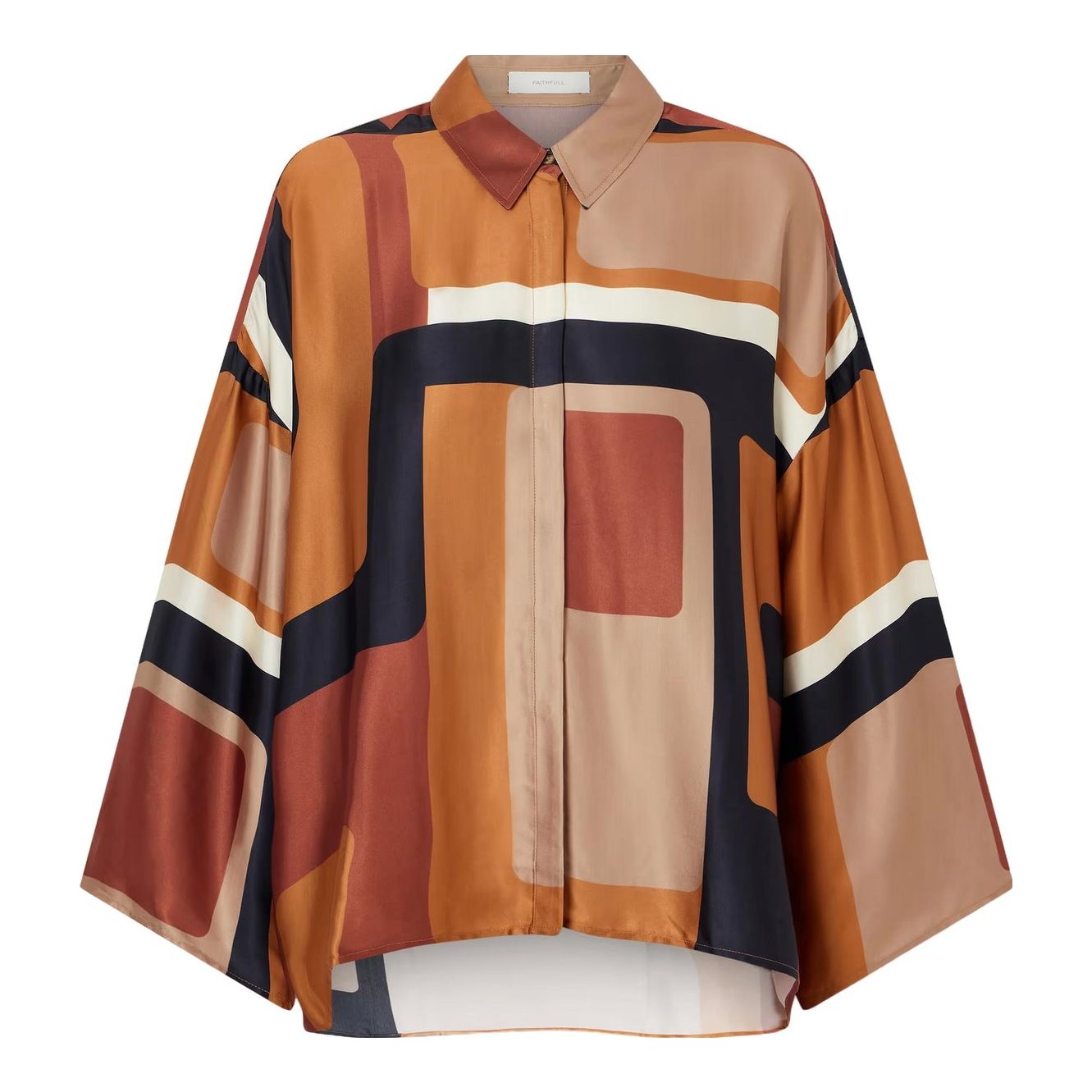 Cora Printed Satin Shirt