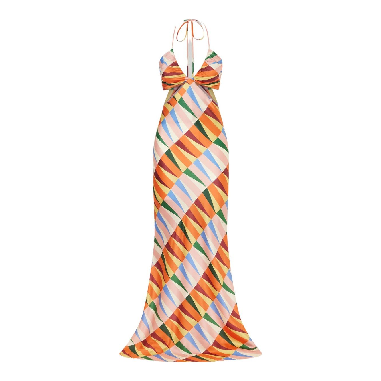 2 piece halter top prom dress GLS Long Two Piece Halter Mermaid Prom Gown - White - XL