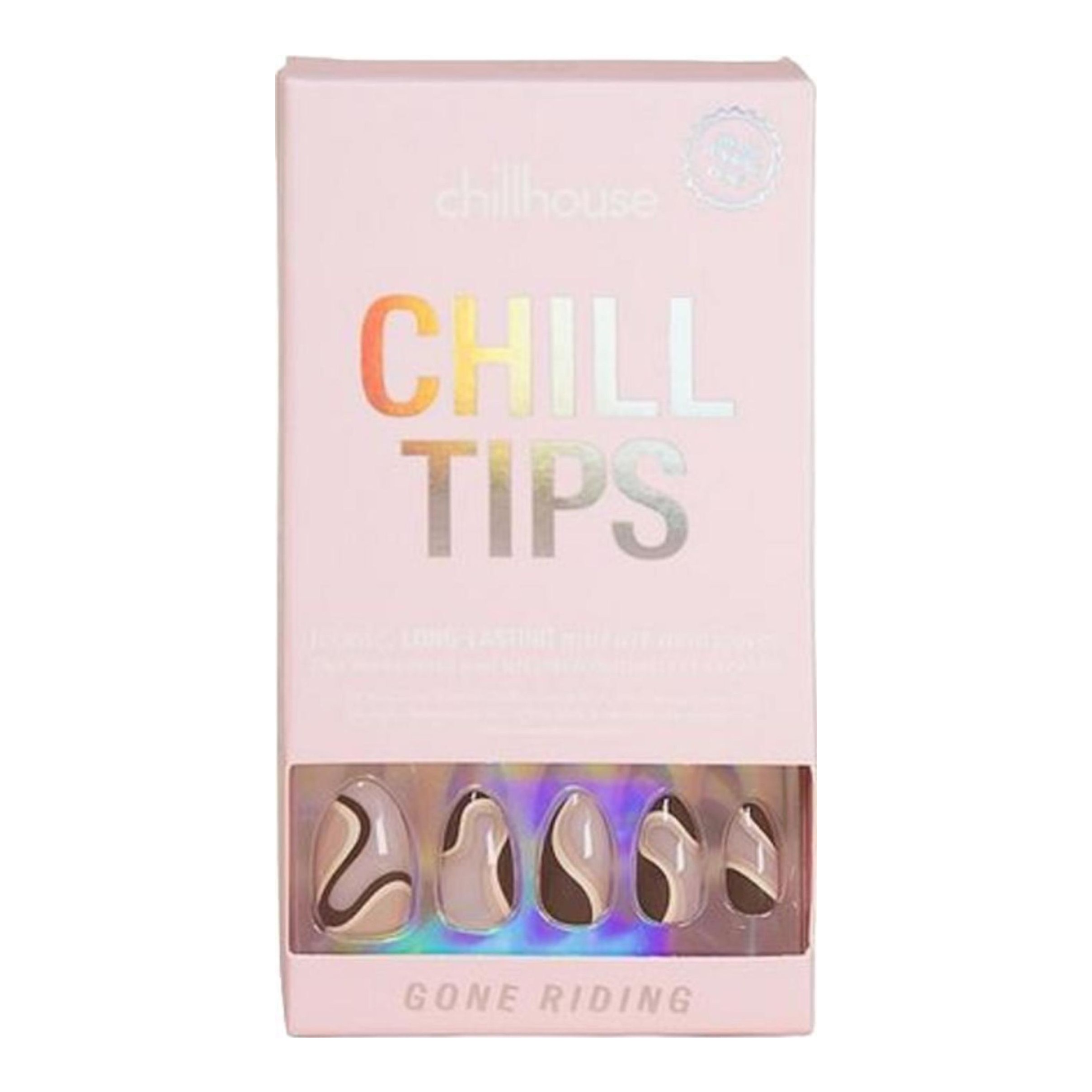 Gone Riding Press Ons Chill Tips in Almond