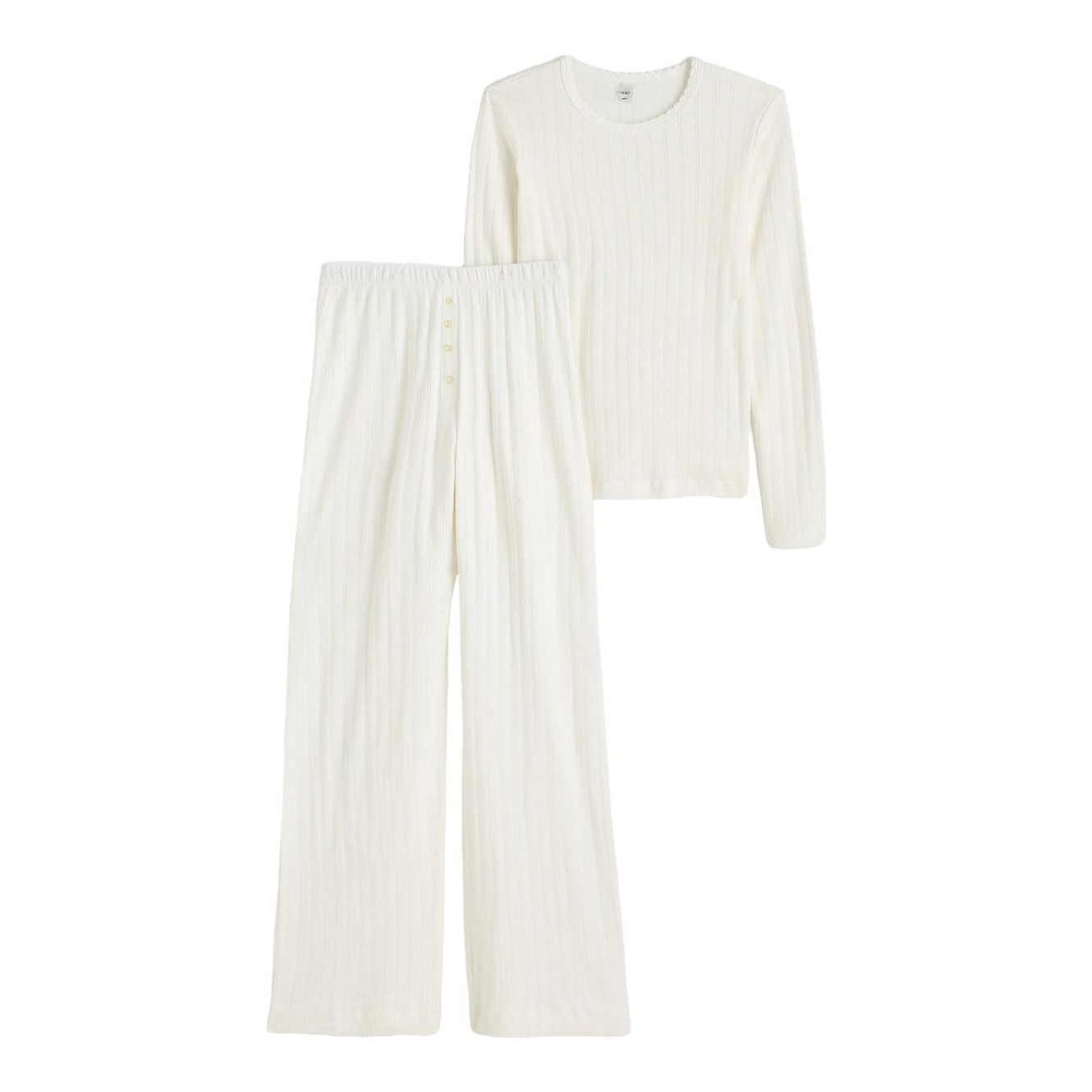 Madewell x LESET Pointelle Perfect Tee & Pant Set