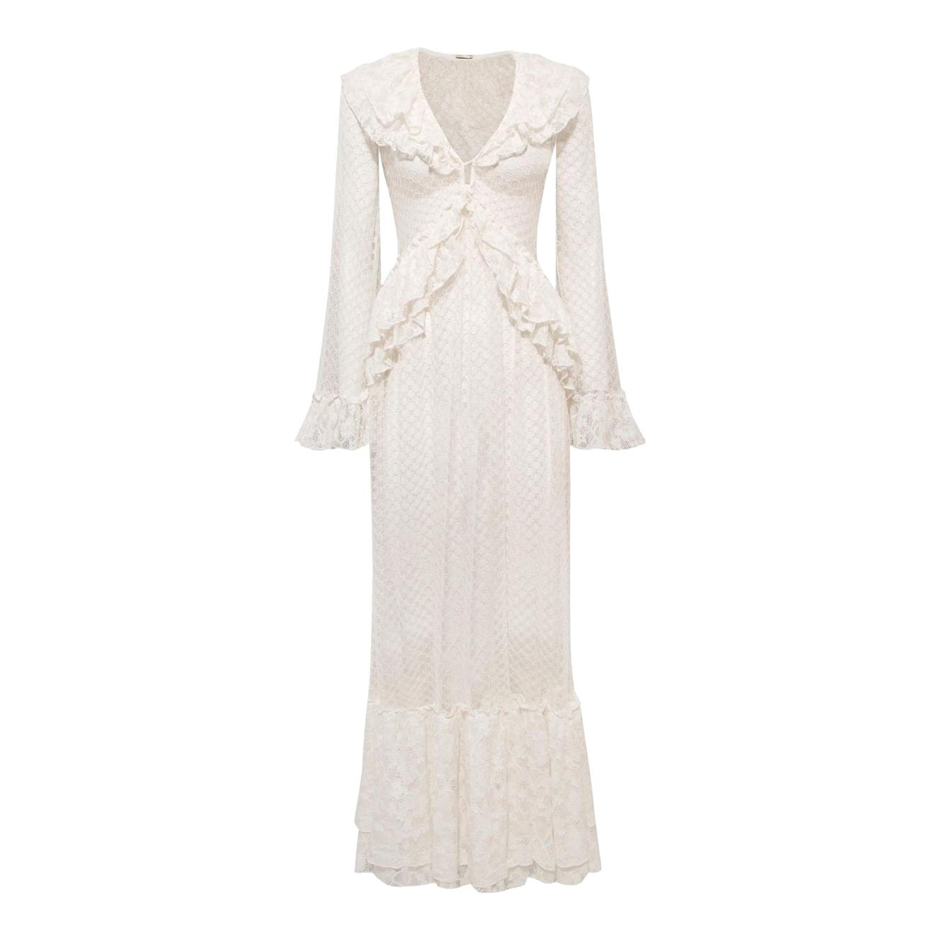 Arakii | Lily Ruffled Lace Maxi Dress