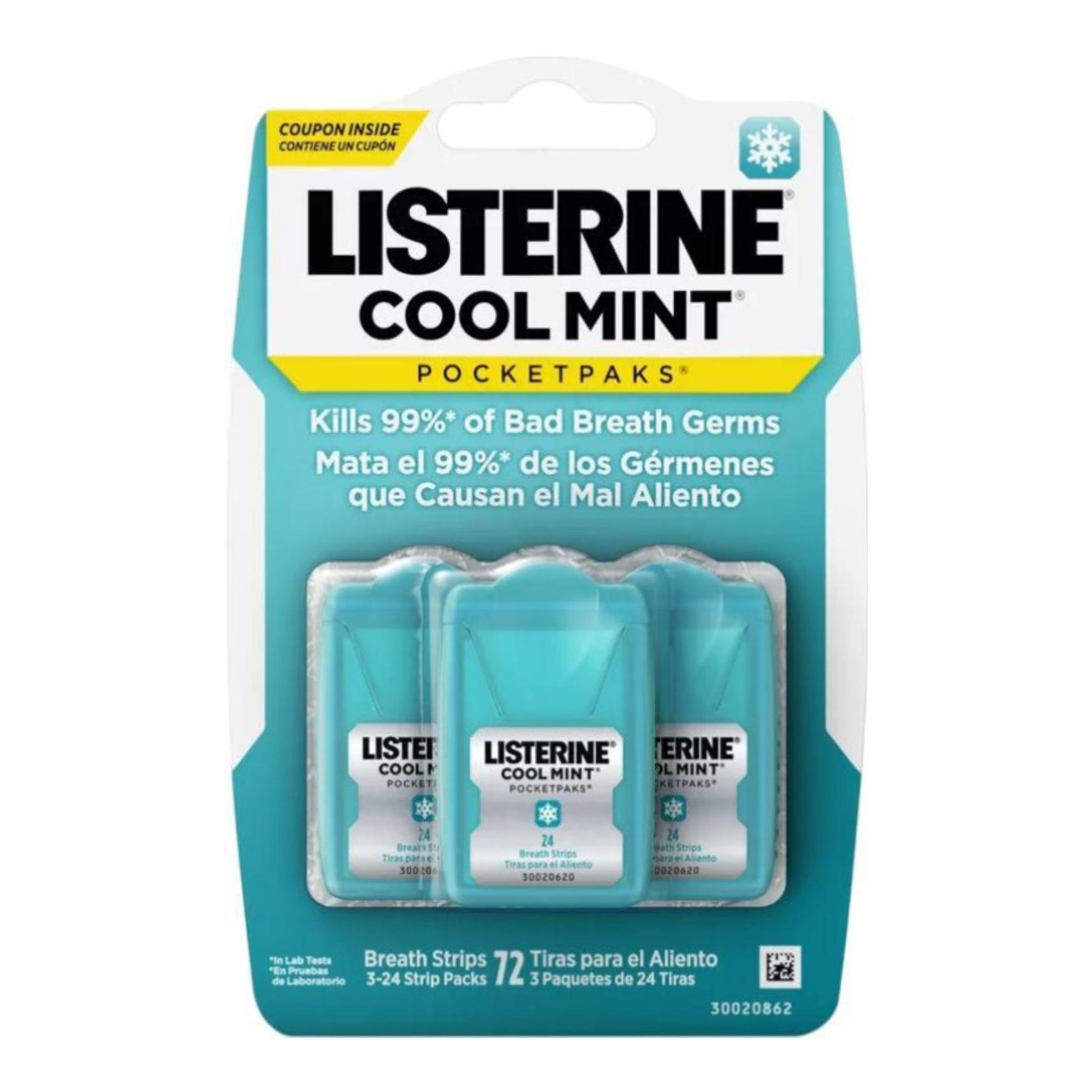 Cool Mint PocketPaks Portable Fresh Breath Strips 3 Pack