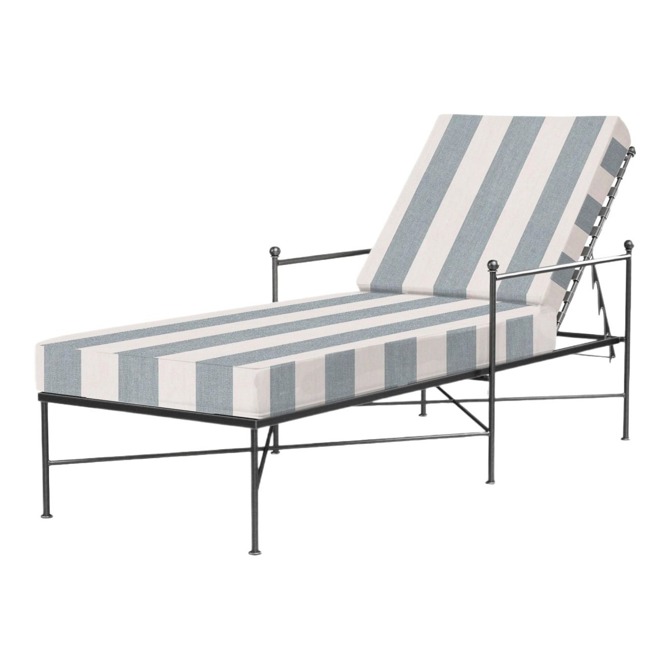 Isla Outdoor Iron Chaise Lounge