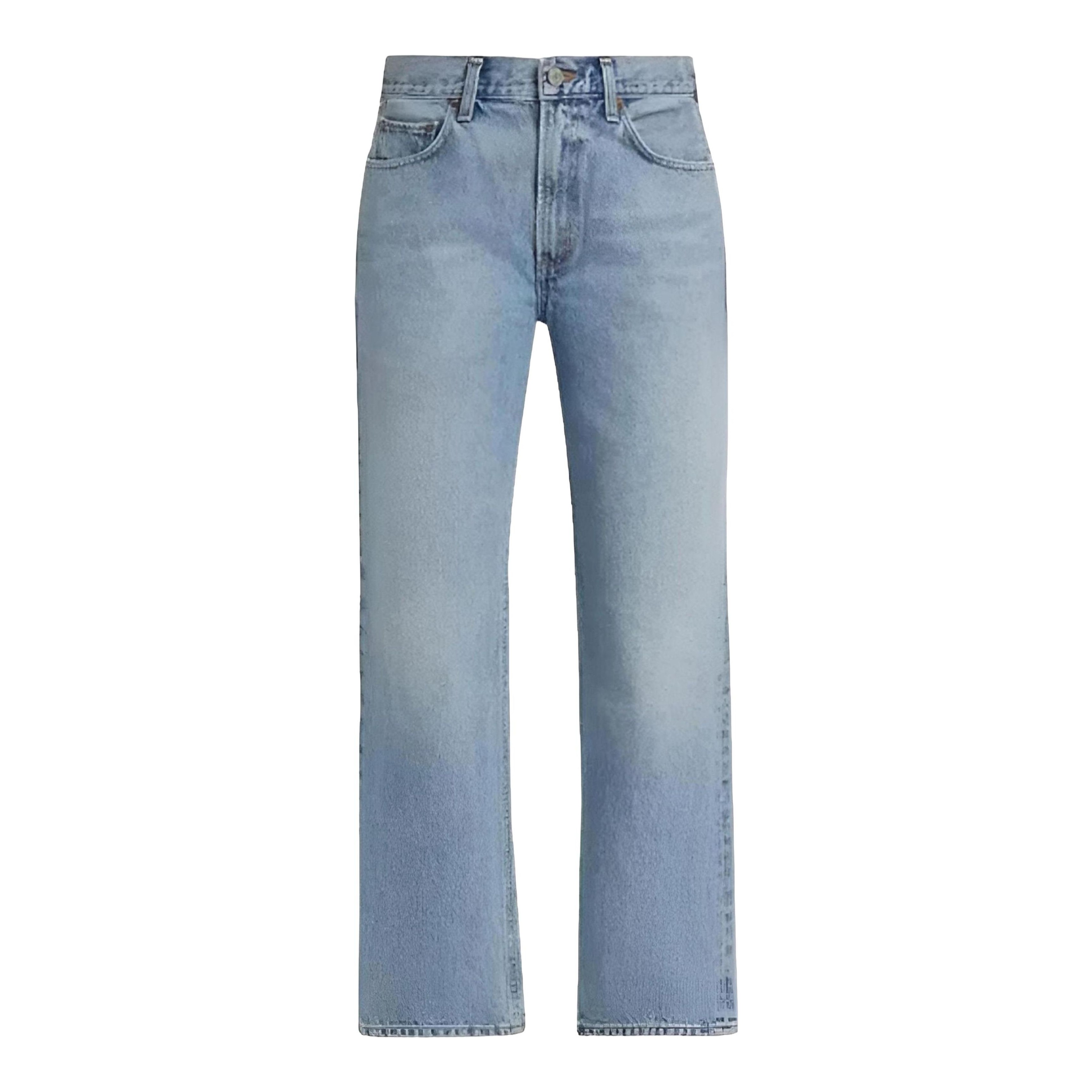 Agolde Valen Mid Rise Straight Jeans Blue
