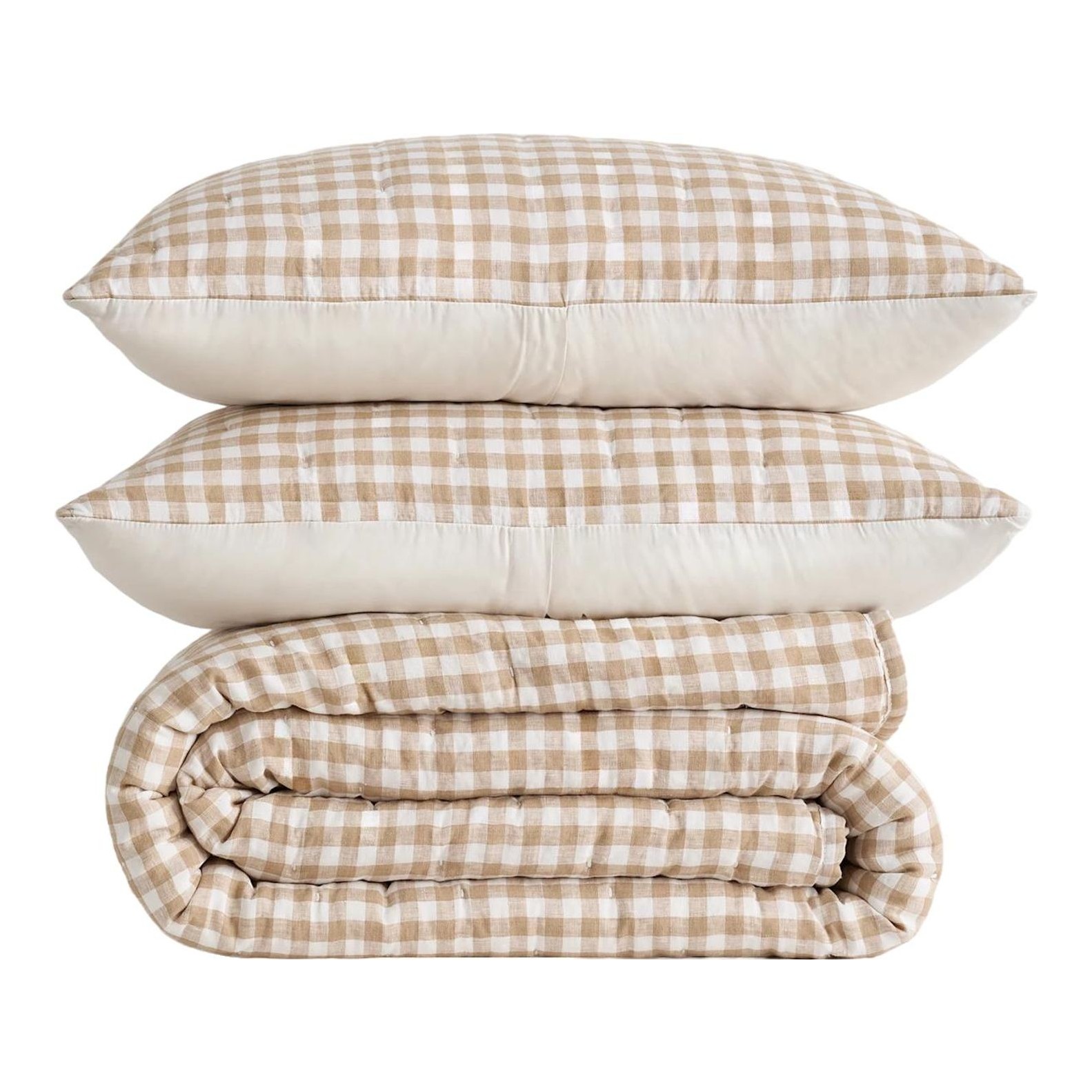 European Linen Patterned Quilt Set