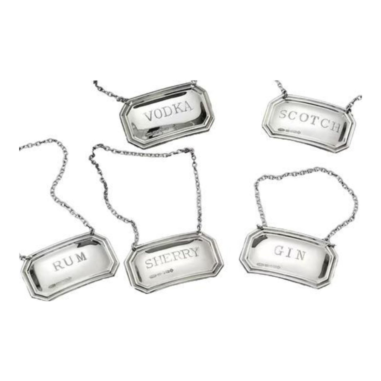 Sterling Silver Decanter Labels