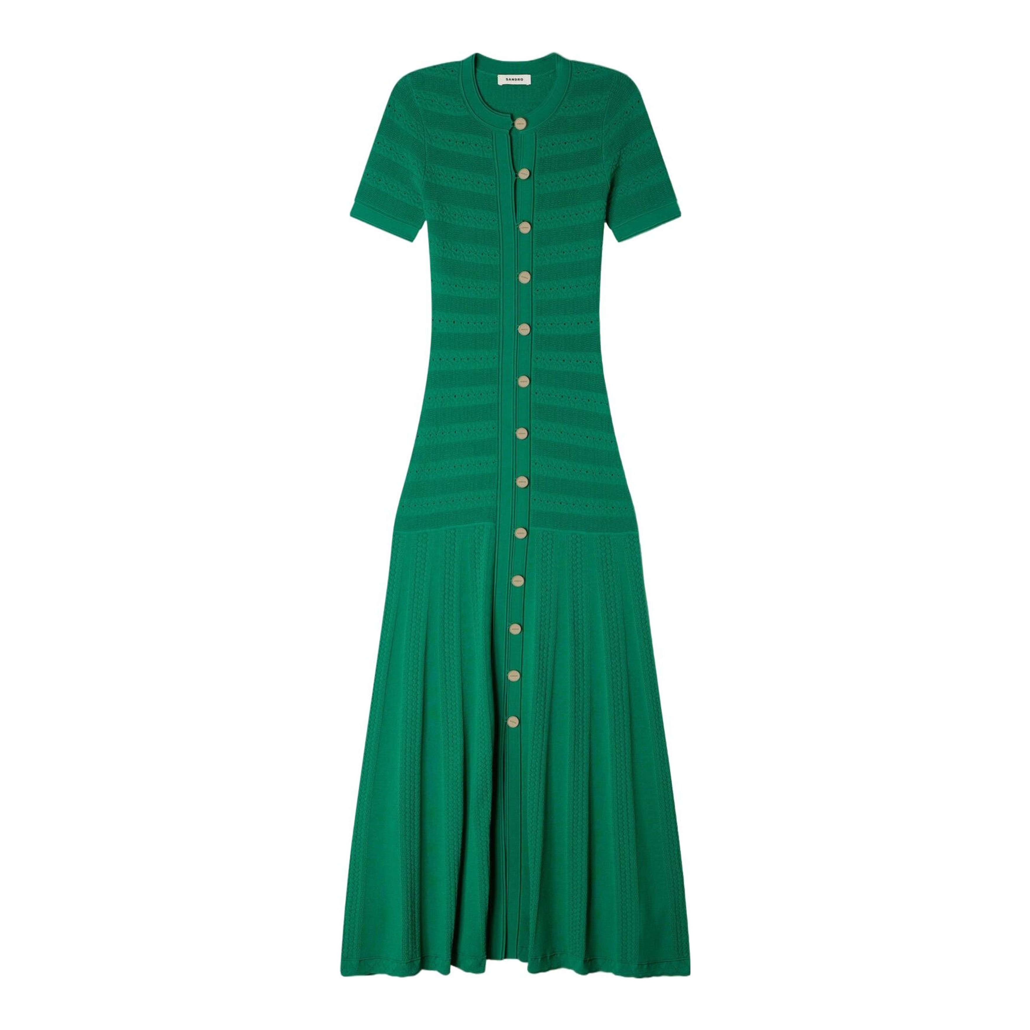 sandro-gabriella two tone rib knit maxi dress Gabriel Dress by Sandro