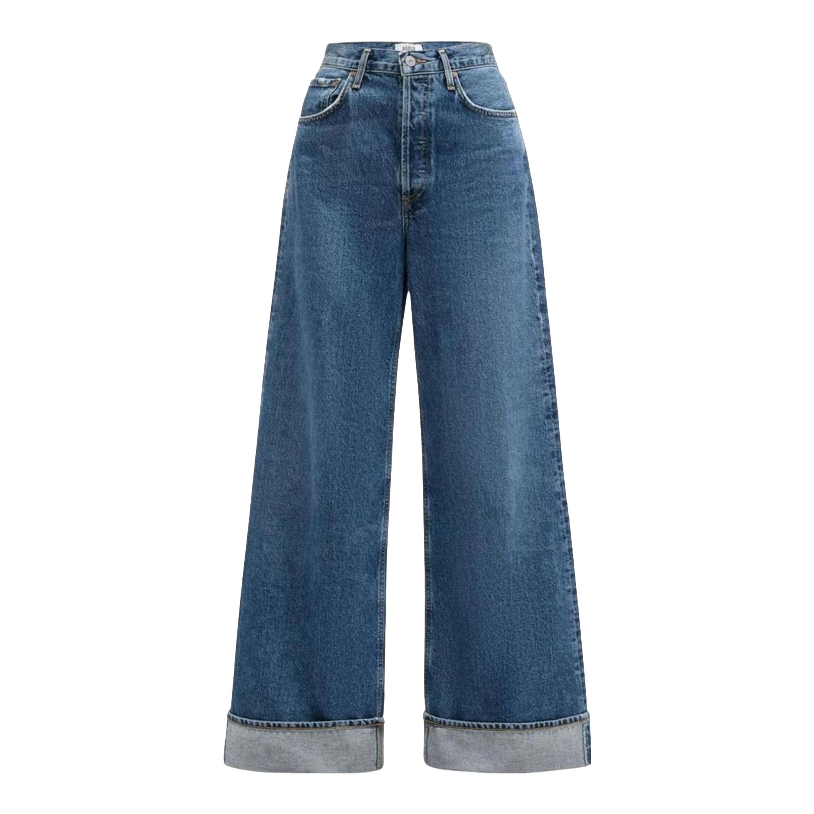 AGOLDE | Dame High-Rise Wide-Leg Cuffed Jeans