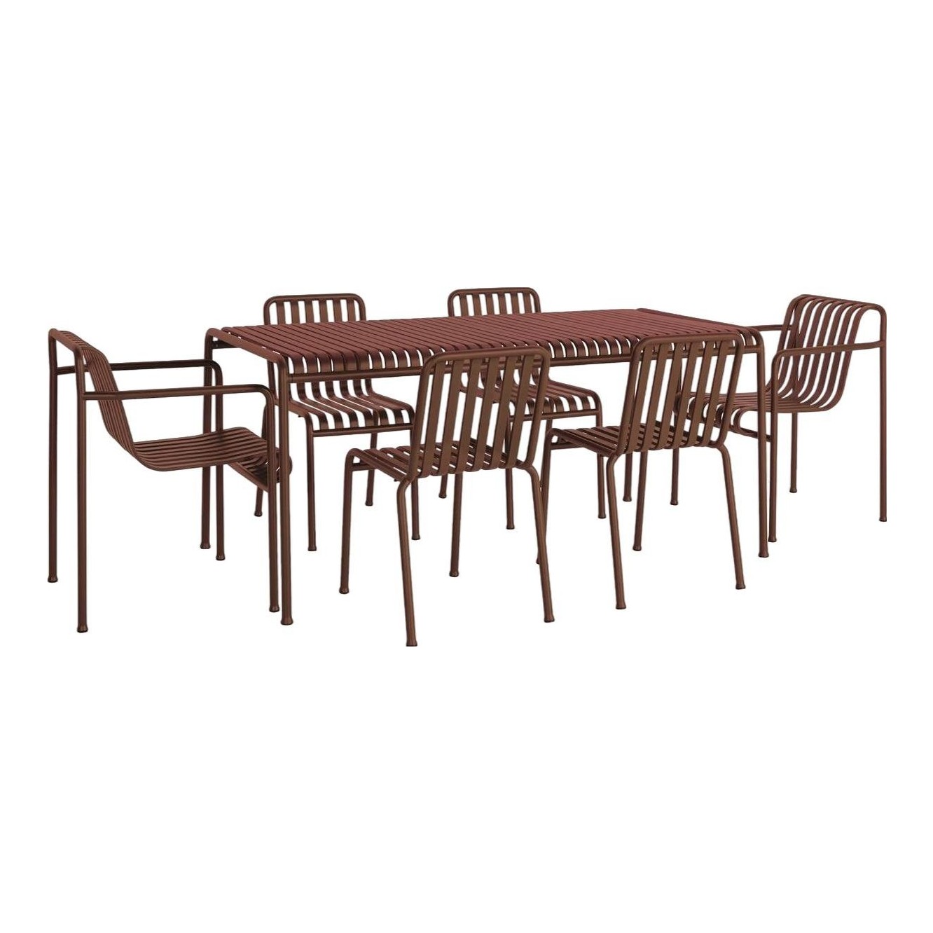 Palissade Dining Set, 4 Side Chairs & 2 Armchairs