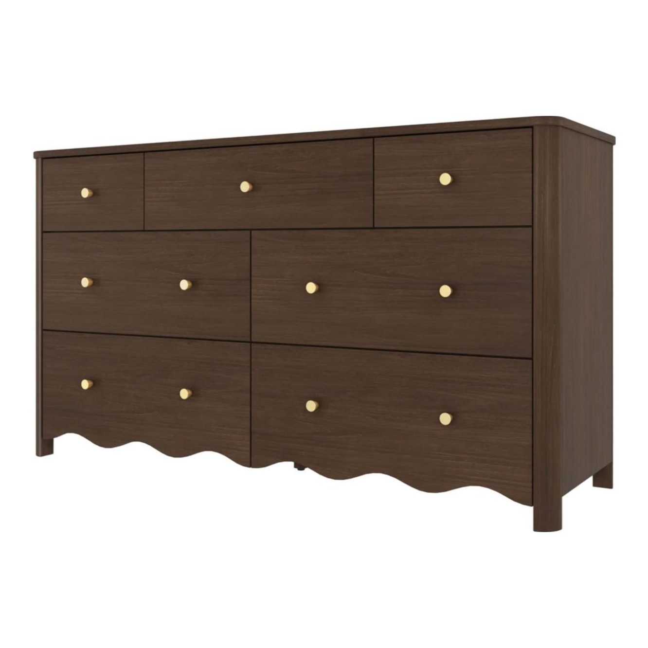 Kelly Clarkson Home Sutton 7-Drawer Dresser in Pecan
