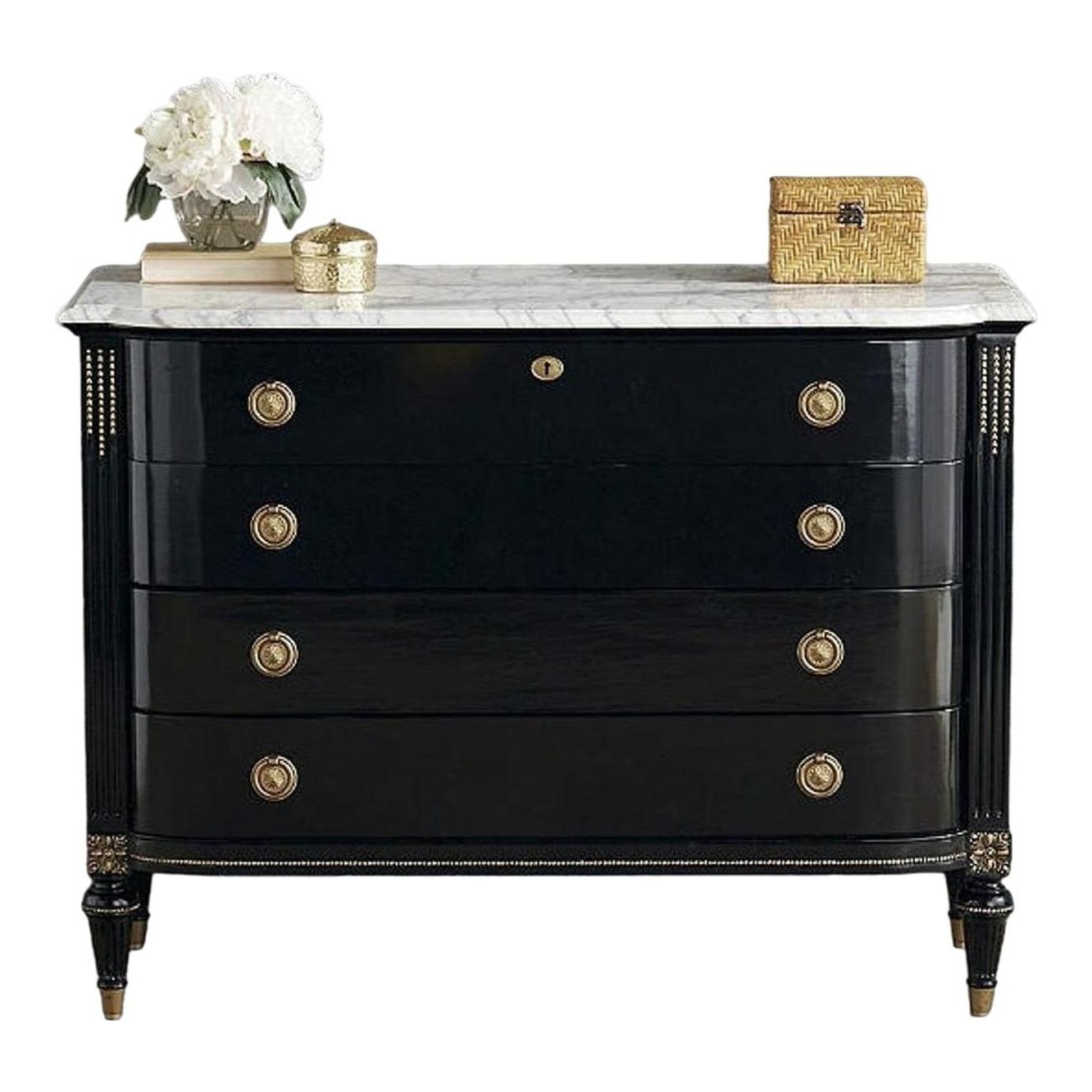 Regency 4-Drawer Bow Front Chest