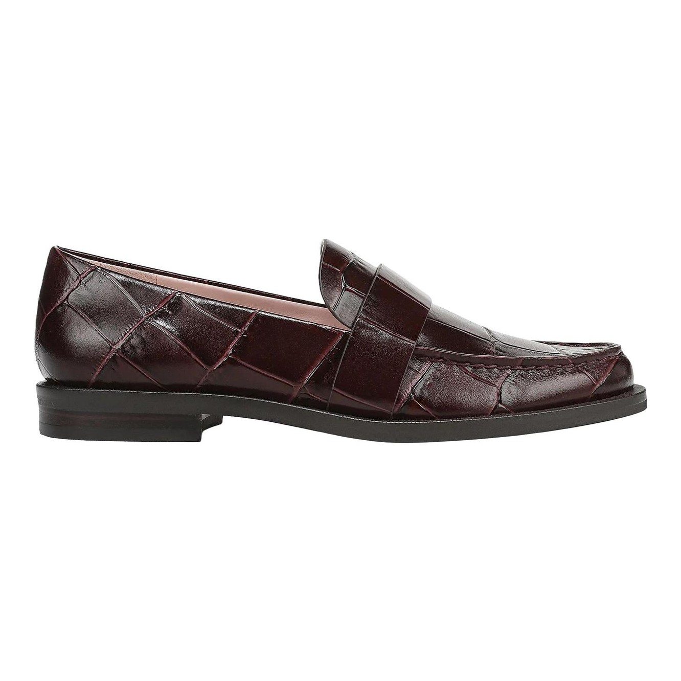 Lola Croc-Embossed Leather Penny Loafers