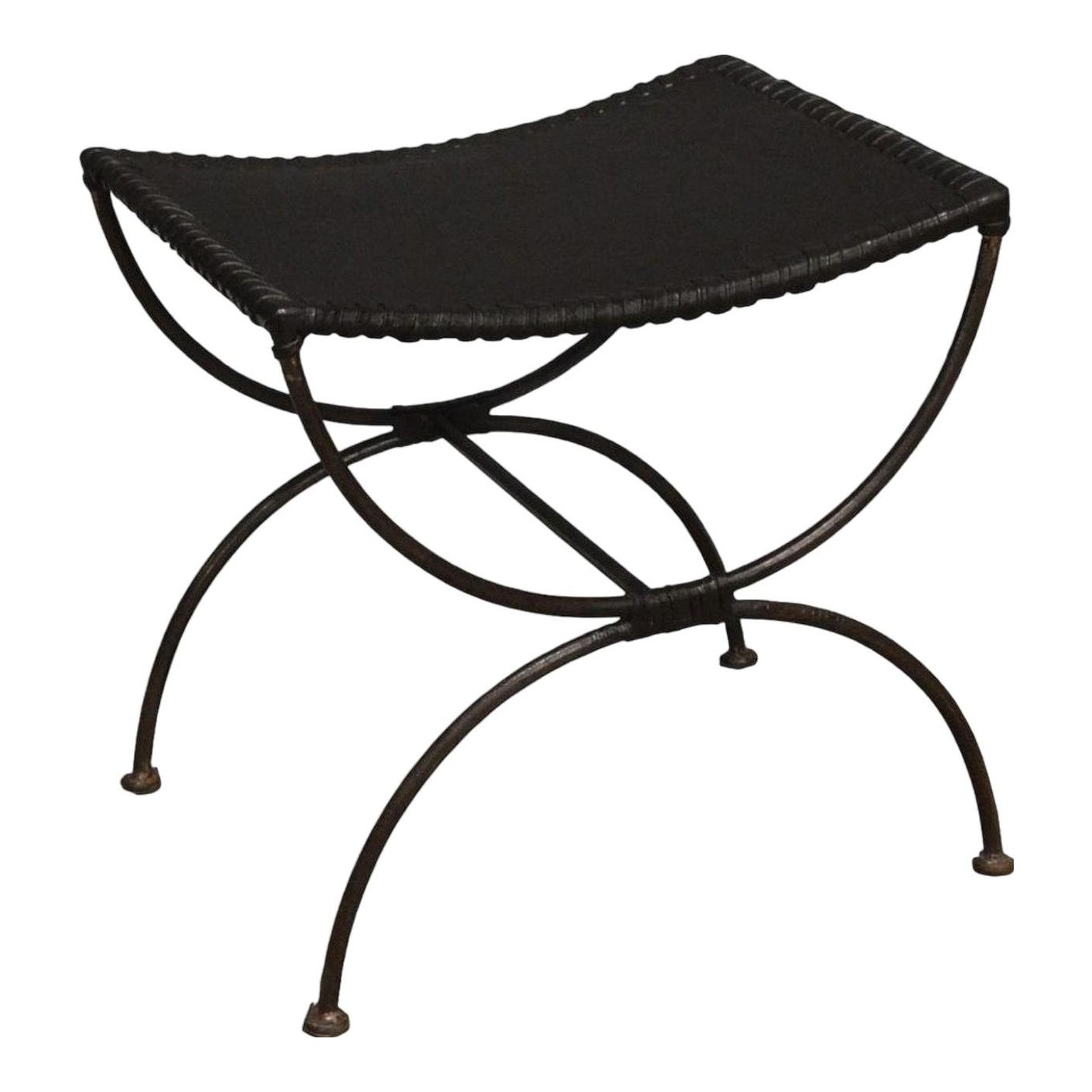 Gregory Updated Traditional Leather Iron Stool