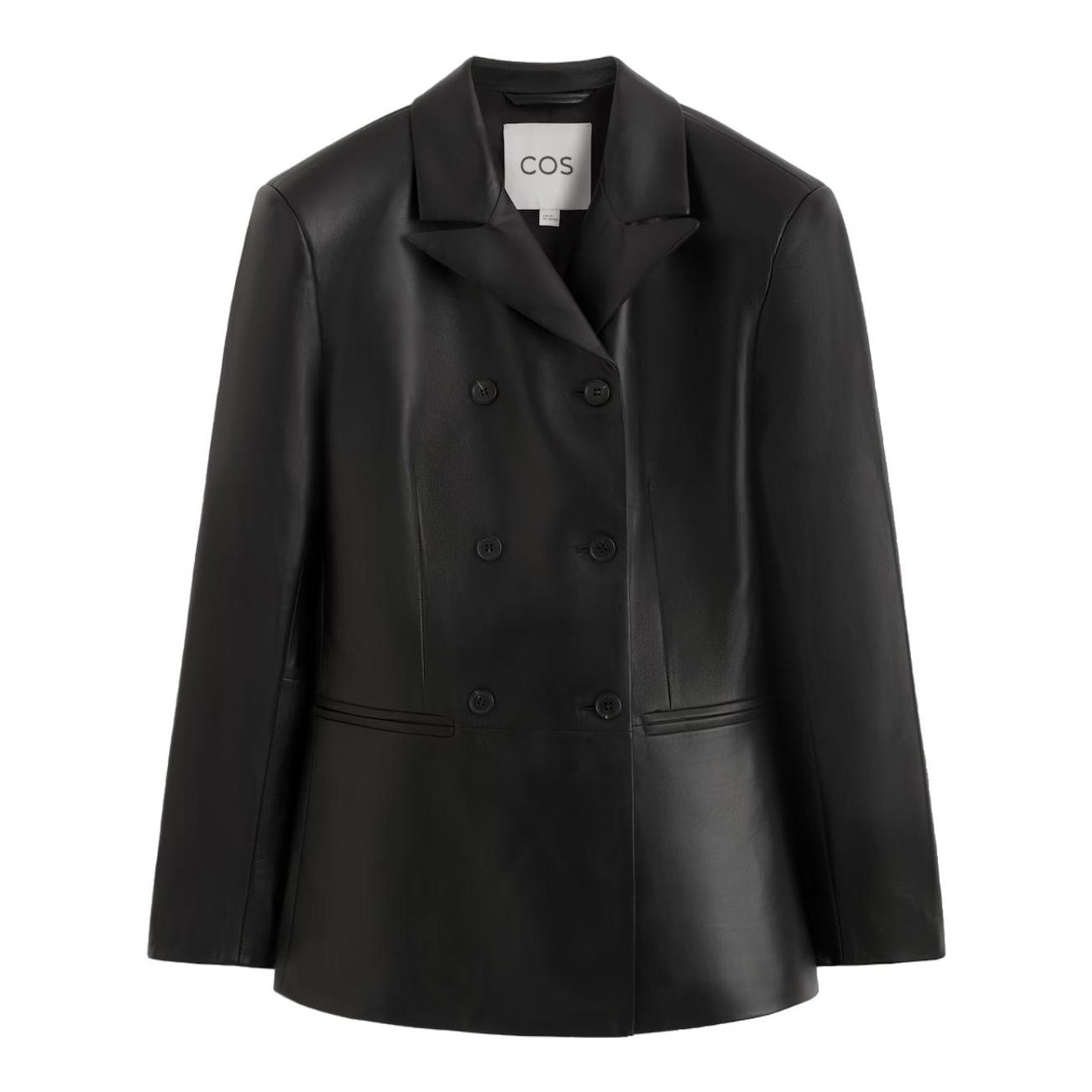 Leather Double-Breasted Blazer