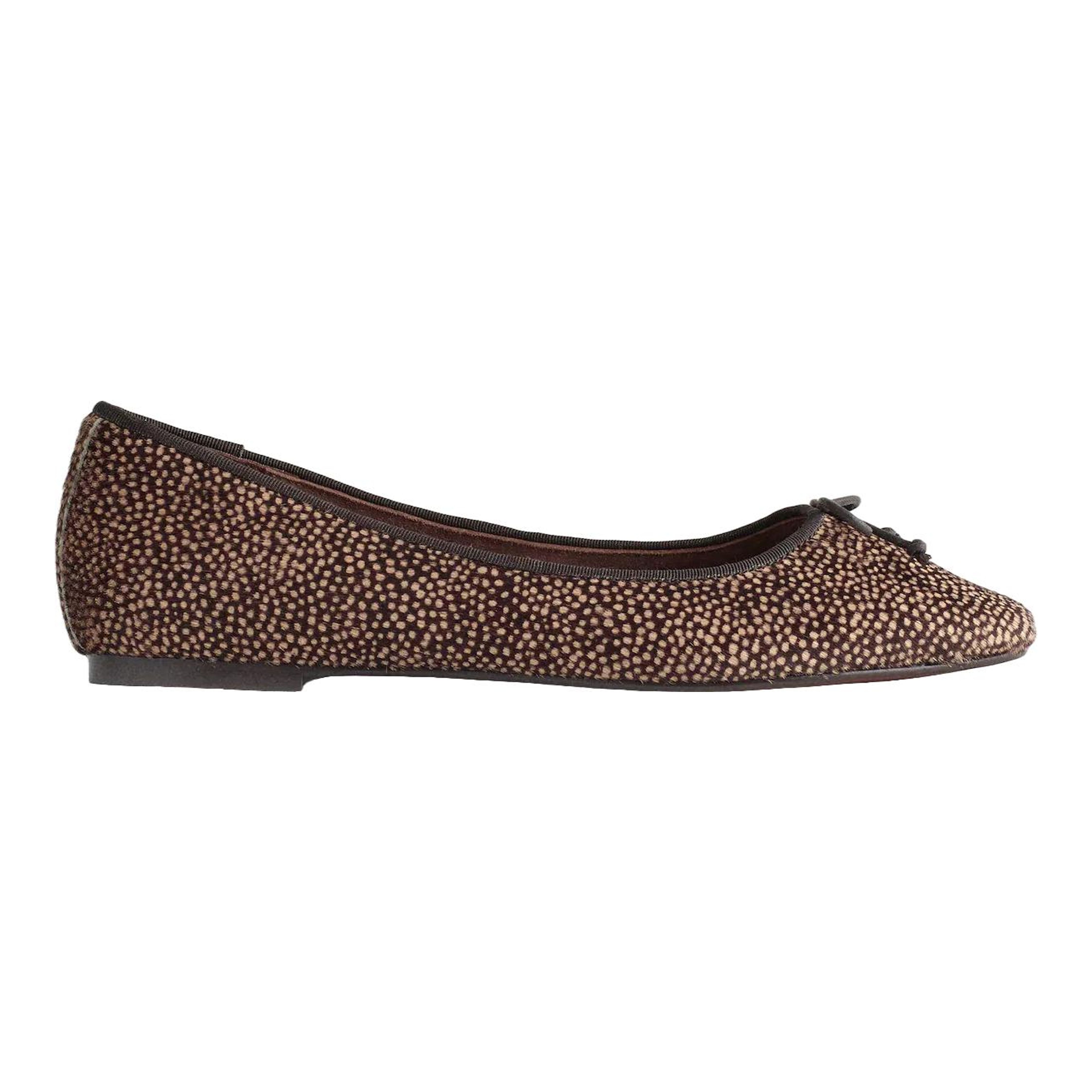 The Greta Haircalf Leather Ballet Flat
