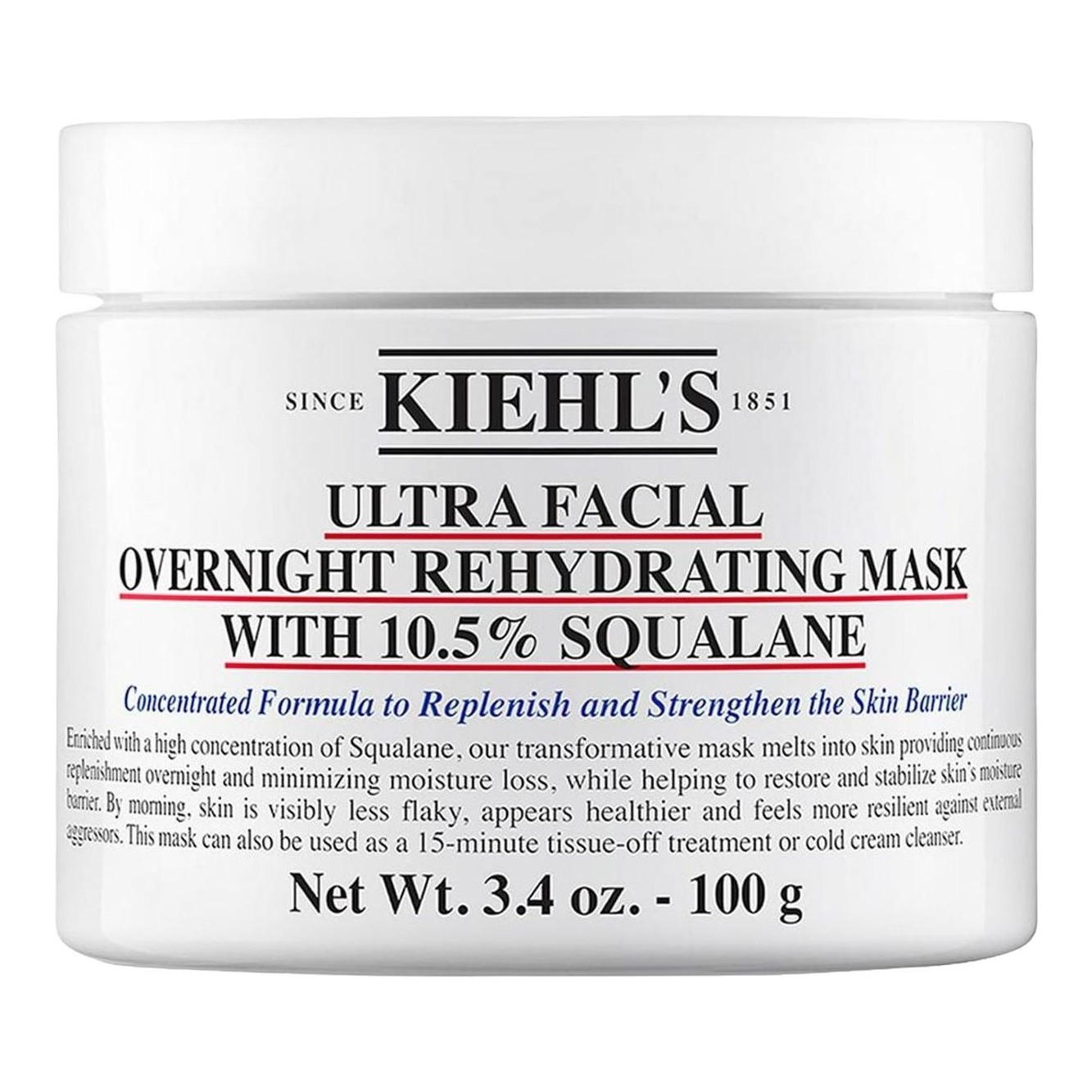 Ultra Facial Overnight Cream Mask with 10.5% Squalane