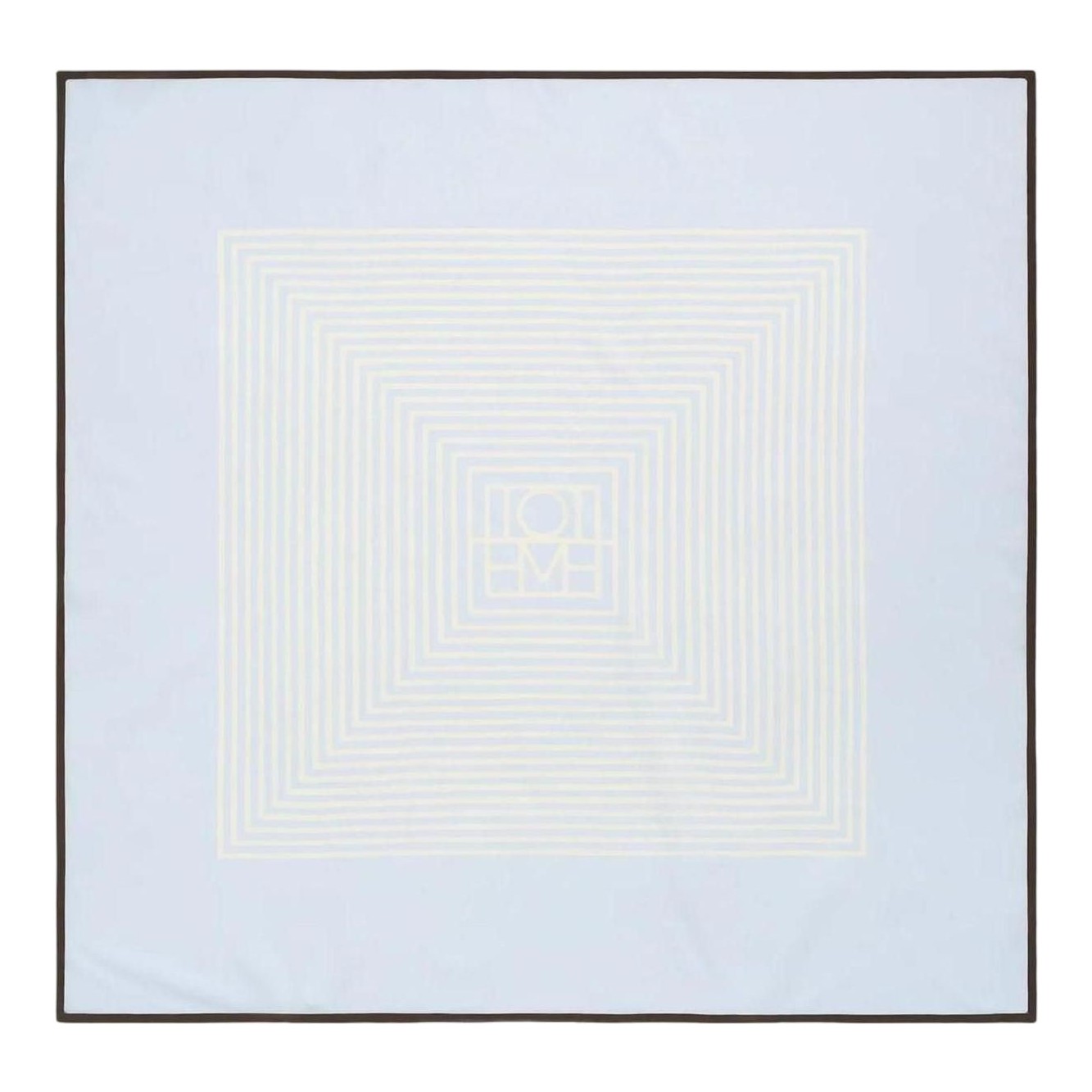 Centered monogram silk scarf